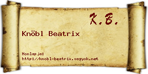Knöbl Beatrix névjegykártya